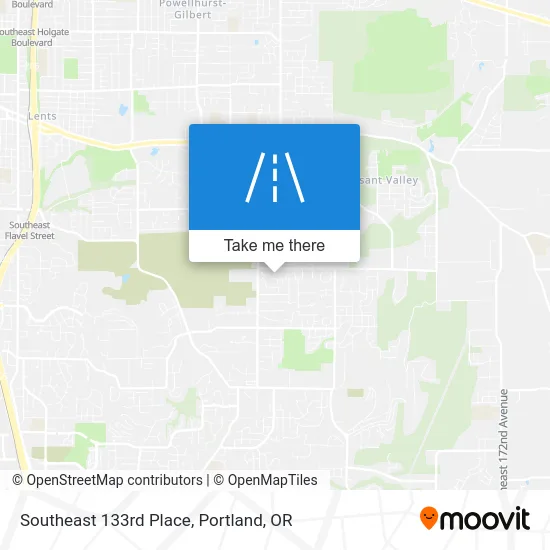 Southeast 133rd Place map