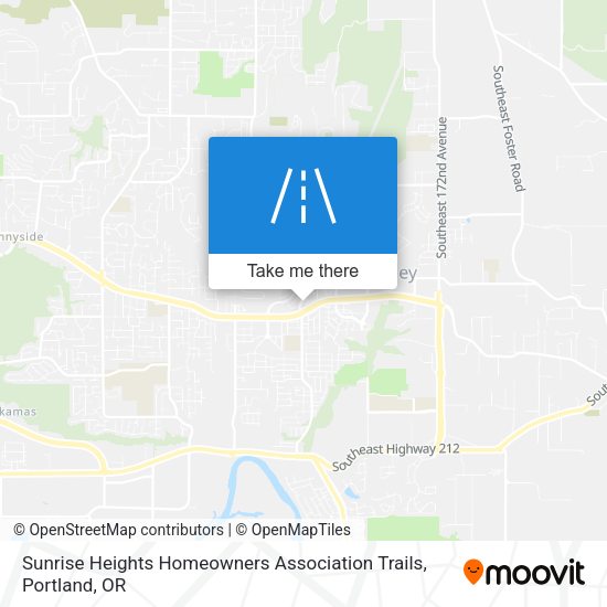 Mapa de Sunrise Heights Homeowners Association Trails
