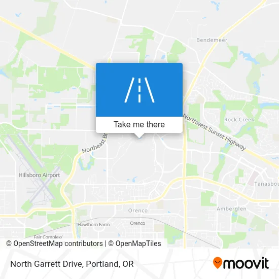 North Garrett Drive map