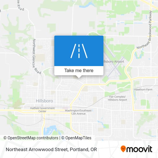 Northeast Arrowwood Street map