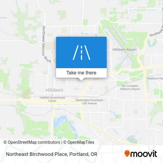 Northeast Birchwood Place map