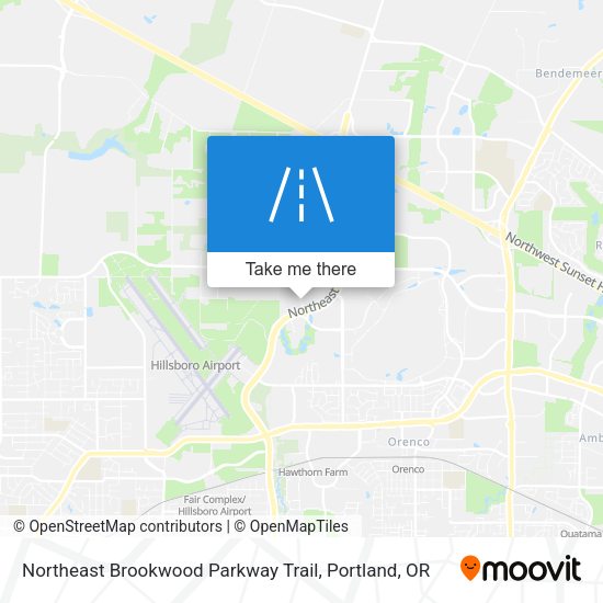 Northeast Brookwood Parkway Trail map