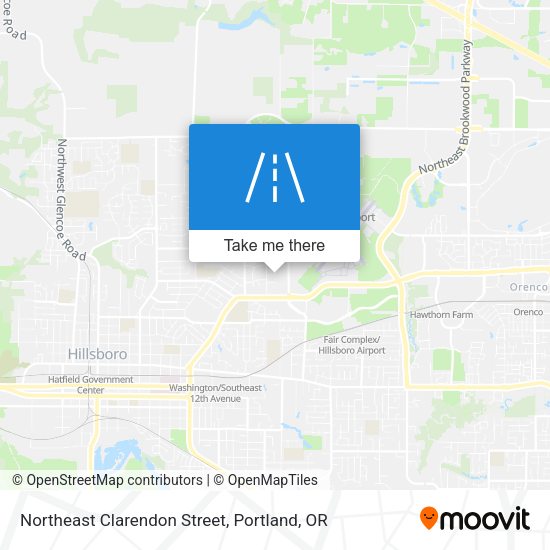 Northeast Clarendon Street map