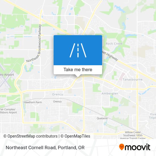 Northeast Cornell Road map