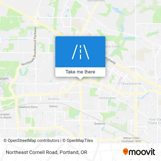 Northeast Cornell Road map