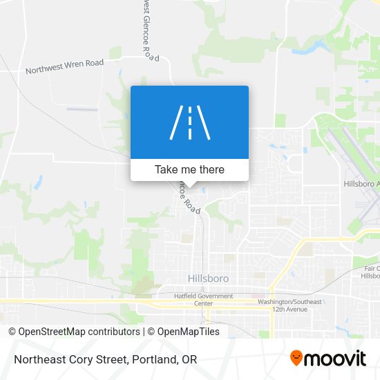 Northeast Cory Street map