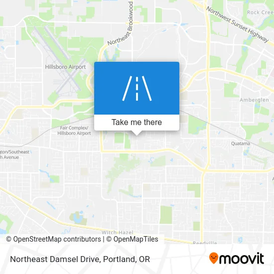 Northeast Damsel Drive map