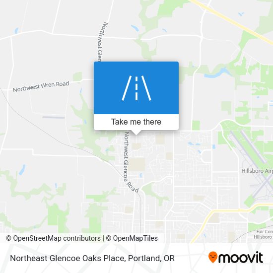Northeast Glencoe Oaks Place map