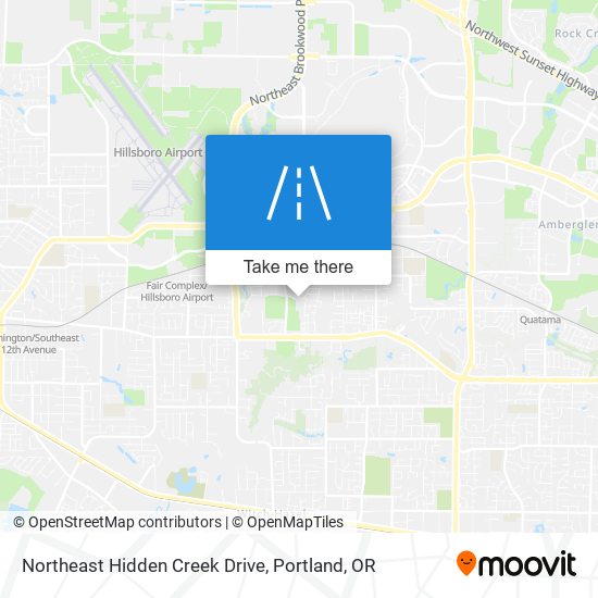 Northeast Hidden Creek Drive map