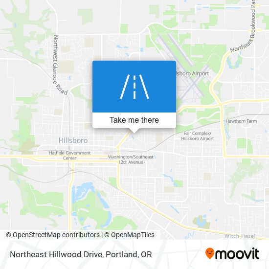 Northeast Hillwood Drive map