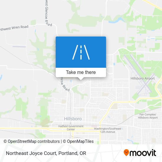 Northeast Joyce Court map
