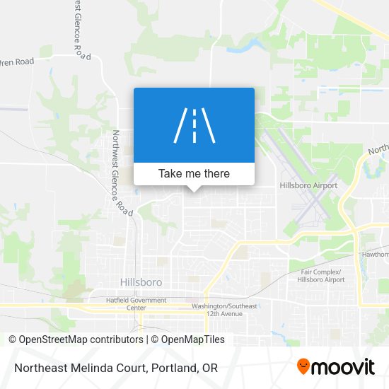 Northeast Melinda Court map