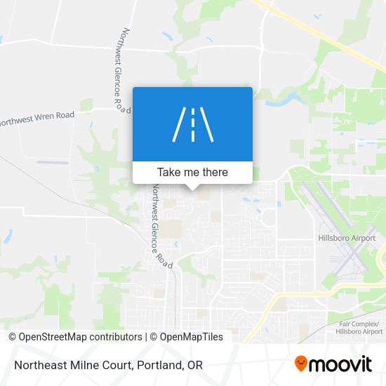 Northeast Milne Court map