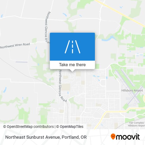 Northeast Sunburst Avenue map