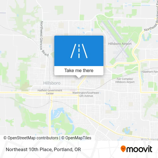 Northeast 10th Place map