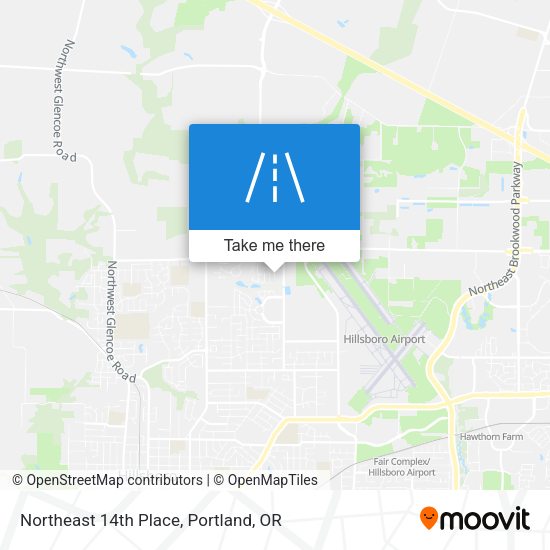 Northeast 14th Place map