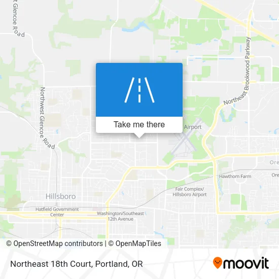 Northeast 18th Court map