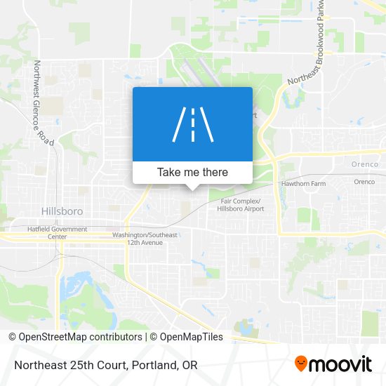 Northeast 25th Court map