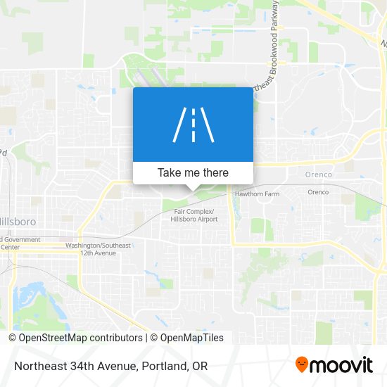 Northeast 34th Avenue map