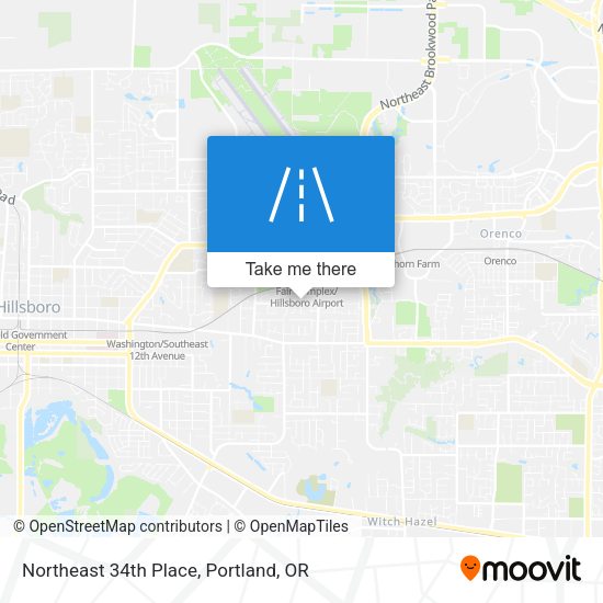 Northeast 34th Place map