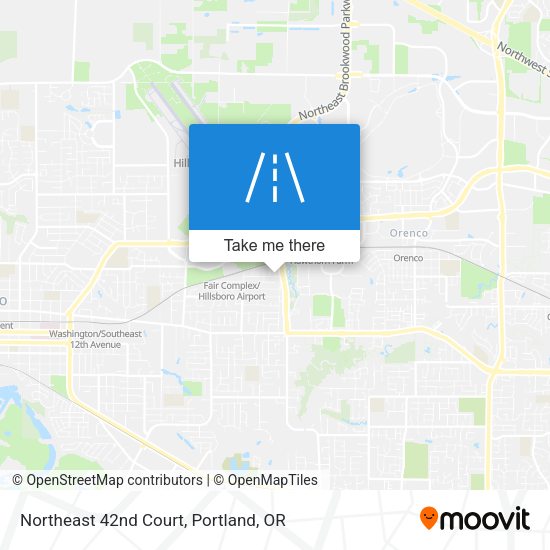 Northeast 42nd Court map