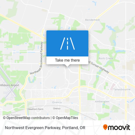 Northwest Evergreen Parkway map