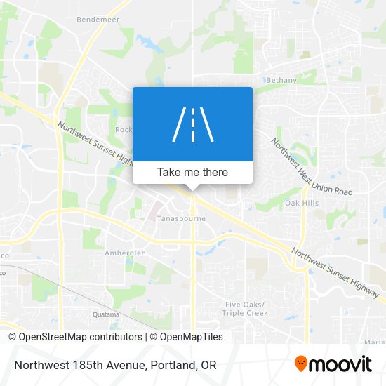 Mapa de Northwest 185th Avenue