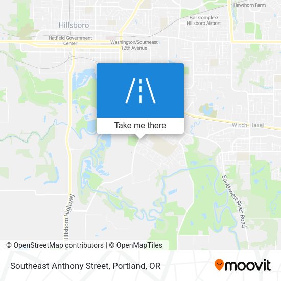 Southeast Anthony Street map
