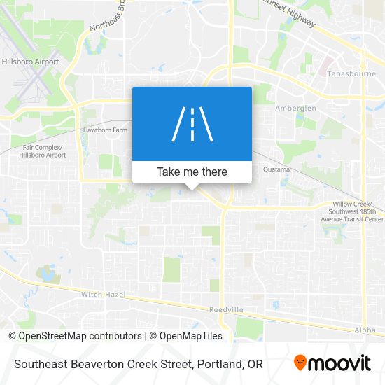 Southeast Beaverton Creek Street map