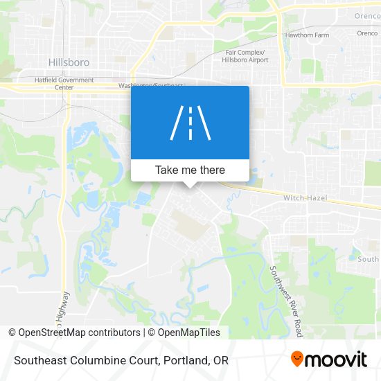 Southeast Columbine Court map