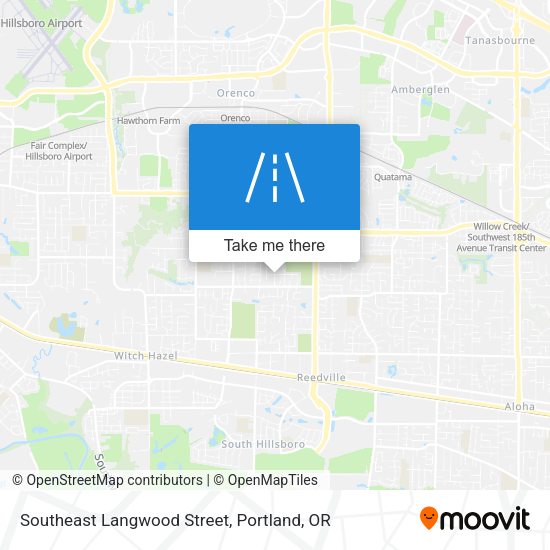 Southeast Langwood Street map