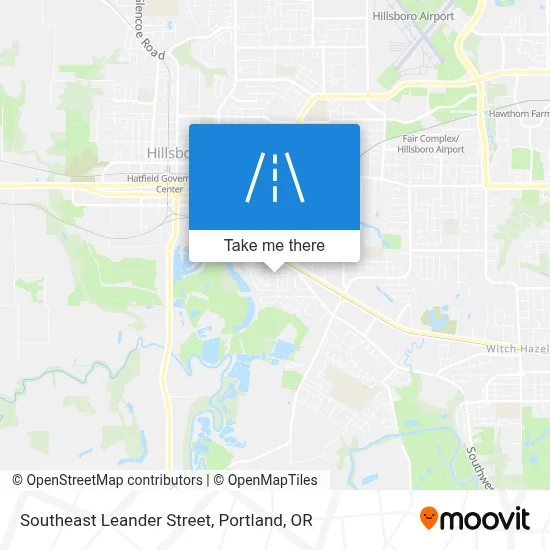 Southeast Leander Street map