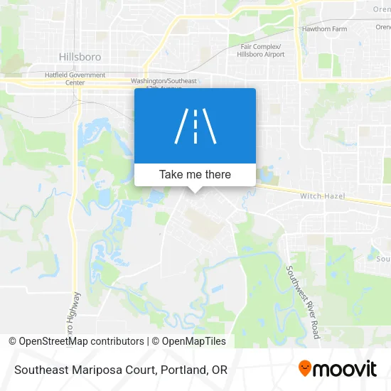 Southeast Mariposa Court map