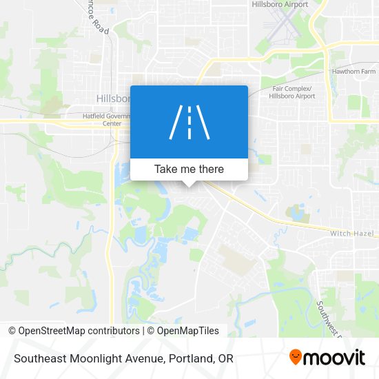 Southeast Moonlight Avenue map