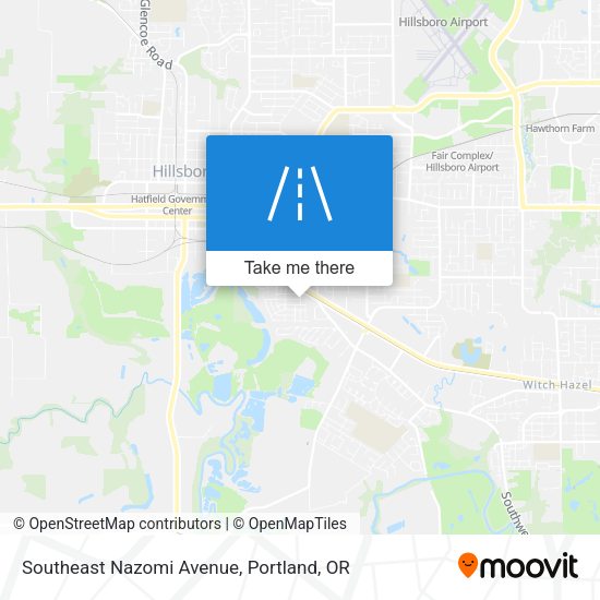 Southeast Nazomi Avenue map