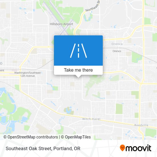 Southeast Oak Street map