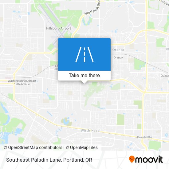 Southeast Paladin Lane map