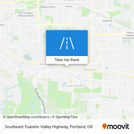 Southeast Tualatin Valley Highway map