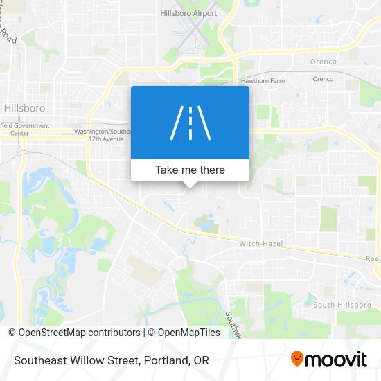 Southeast Willow Street map