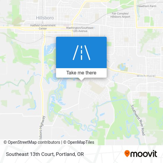 Southeast 13th Court map