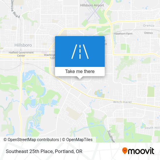 Southeast 25th Place map