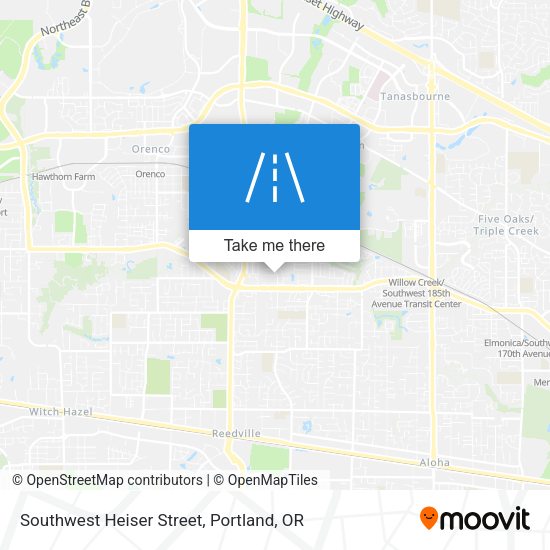 Southwest Heiser Street map