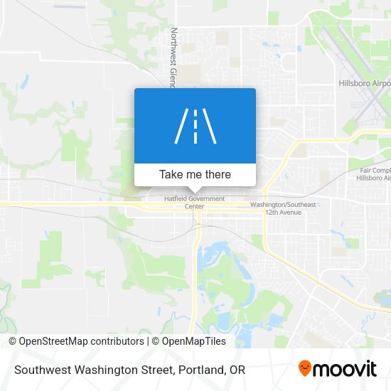Southwest Washington Street map