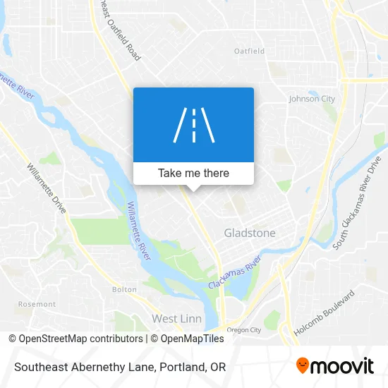 Southeast Abernethy Lane map