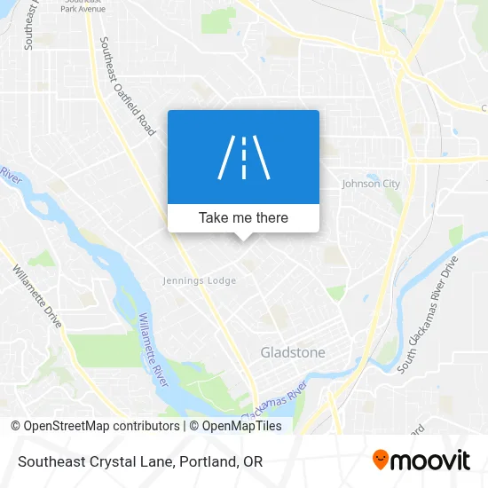 Southeast Crystal Lane map