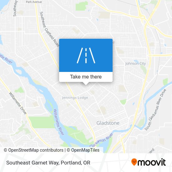 Southeast Garnet Way map