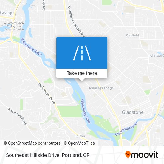 Southeast Hillside Drive map