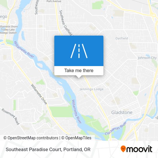 Southeast Paradise Court map