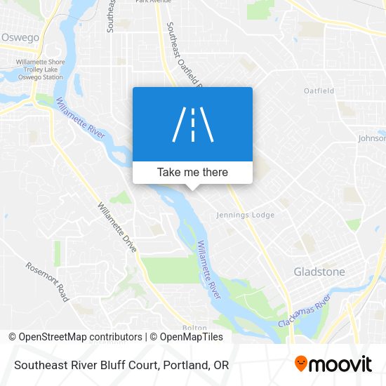 Southeast River Bluff Court map
