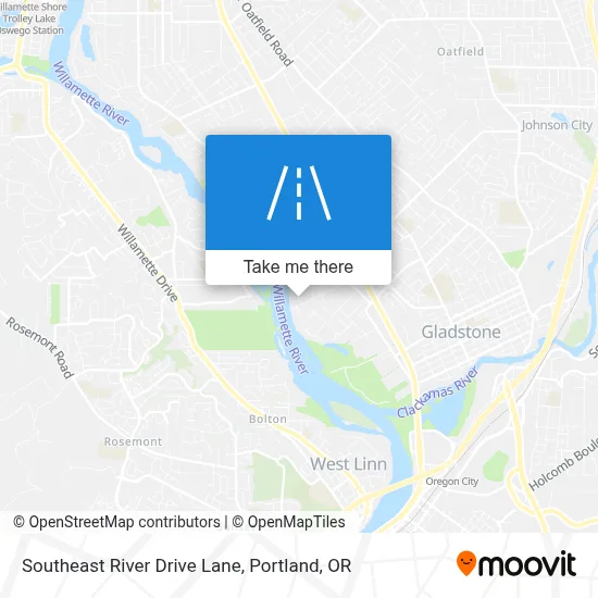 Southeast River Drive Lane map
